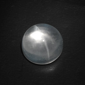 Quartz cat's eye blanc naturelle coupe roude, 9,89 ct, transparent