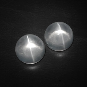 Achetez naturel ct blanc quartz cat's eye gems, coupe roude, en provenance inde chez gemselect. en stock, livraison internationale!
