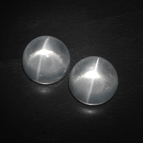 Achetez naturel ct blanc quartz cat's eye gems, coupe roude, en provenance inde chez gemselect. en stock, livraison internationale!