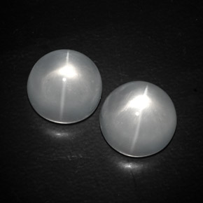 Achetez naturel 13,03ct blanc quartz cat's eye gems, coupe roude, en provenance inde chez gemselect. en stock, livraison internationale!