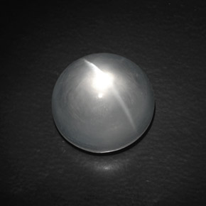 Quartz Œil de Chat Blanc naturelle Coupe roude, 9.74 ct, Transparent