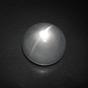 Quartz Œil de Chat Blanc naturelle Coupe roude, 9.74 ct, Transparent