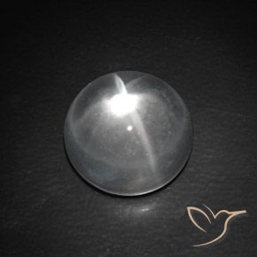 9.45ct Naturel Blanc clair Quartz Œil de Chat, Tour, Transparent