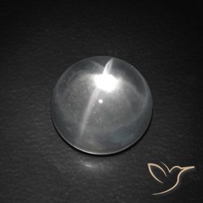 Quartz Œil de Chat Blanc clair naturelle Tour, 9.45 ct, Transparent