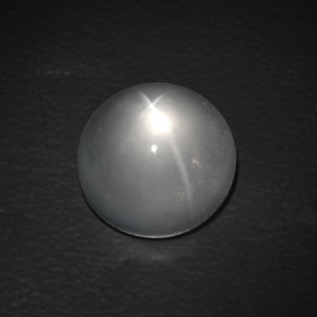 Quartz cat's eye blanc naturelle coupe roude, 9,90 ct, transparent