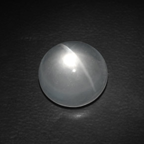 Quartz Œil de Chat Blanc naturelle Coupe roude, 9.50 ct, Transparent
