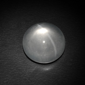 Quartz Œil de Chat Blanc naturelle Coupe roude, 9.60 ct, Transparent