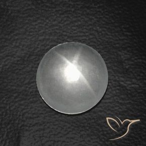 7.46ct Naturel Blanc Quartz Œil de Chat, Tour, Transparent