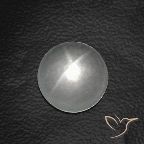 Quartz Œil de Chat Blanc naturelle Tour, 7.46 ct, Transparent