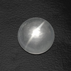 Quartz Œil de Chat Blanc naturelle Coupe roude, 7.01 ct, Transparent