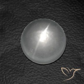7.61ct Naturel Blanc Quartz Œil de Chat, Tour, Transparent