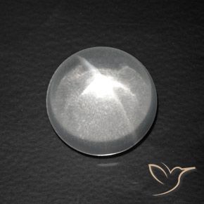 7.63ct Naturel Blanc clair Quartz Œil de Chat, Tour, Transparent