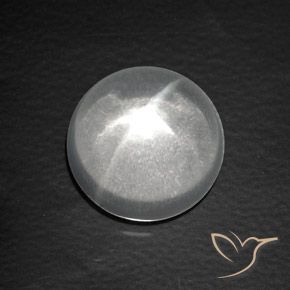 Quartz Œil de Chat Blanc clair naturelle Tour, 7.63 ct, Transparent