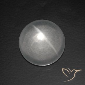 7.56ct Naturel Blanc Oeil de Chat Quartz, Tour, Transparent