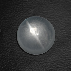 Quartz œil de chat blanc naturelle coupe roude, 8,07 ct, transparent