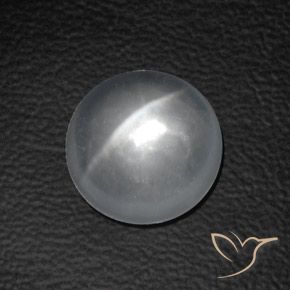 8.34ct Naturel Blanc Oeil de Chat Quartz, Tour, Transparent