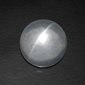 Quartz Œil de Chat Blanc naturelle Coupe roude, 8.39 ct, Transparent