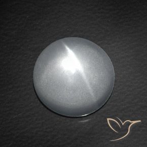 8.14ct Naturel Blanc clair Quartz Œil de Chat, Tour, Transparent