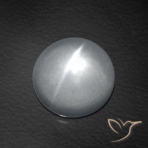 Quartz Œil de Chat Blanc clair naturelle Tour, 8.14 ct, Transparent