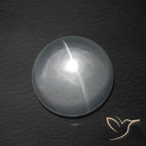 Quartz Œil de Chat Blanc naturelle Tour, 8.14 ct, Transparent