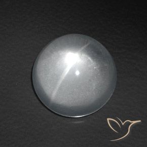 Quartz Œil de Chat Blanc clair naturelle Tour, 8.30 ct, Transparent