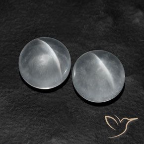 9.91ctw Naturel Blanc clair Oeil de Chat Quartz, Tour, Transparent