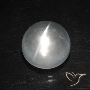8.36ct Naturel Blanc Oeil de Chat Quartz, Tour, Transparent