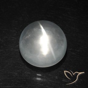 Quartz Œil de Chat Blanc naturelle Tour, 8.36 ct, Transparent