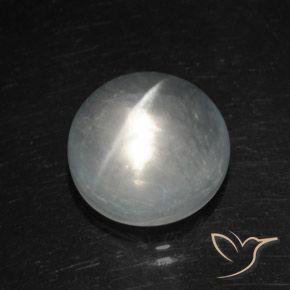 8.11ct Naturel Blanc Quartz Œil de Chat, Tour, Transparent
