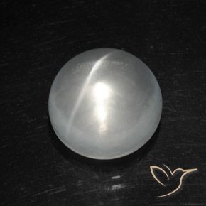 8.93ct Naturel Blanc Quartz Œil de Chat, Tour, Transparent