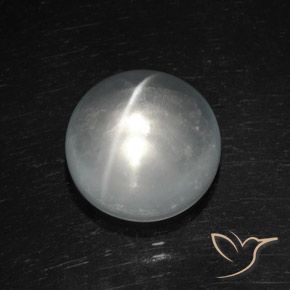 8.09ct Naturel Blanc Quartz Œil de Chat, Tour, Transparent