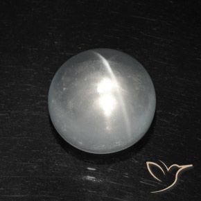 Quartz Œil de Chat Blanc naturelle Tour, 8.09 ct, Transparent