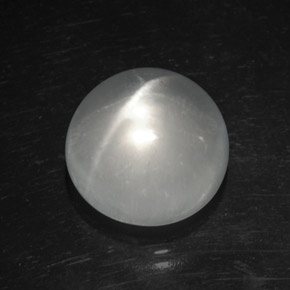 Quartz Œil de Chat Blanc naturelle Coupe roude, 8.86 ct, Transparent