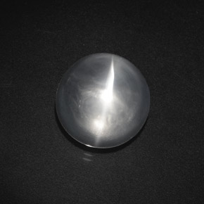 Quartz Œil de Chat Blanc naturelle Coupe roude, 7.95 ct, Transparent