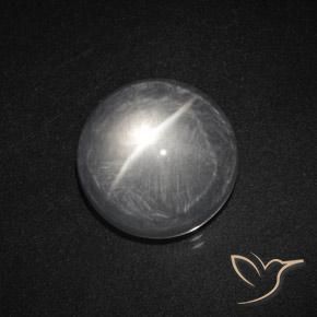 Quartz Œil de Chat Blanc clair naturelle Tour, 7.98 ct, Transparent