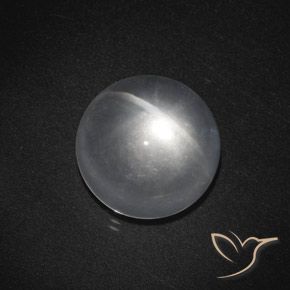 7.50ct Naturel Blanc clair Quartz Œil de Chat, Tour, Transparent