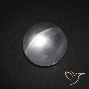 Quartz Œil de Chat Blanc clair naturelle Tour, 7.59 ct, Transparent
