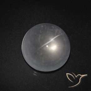 8.70ct Naturel Blanc clair Quartz Œil de Chat, Tour, Transparent