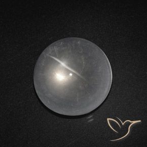 Quartz Œil de Chat Blanc clair naturelle Tour, 8.70 ct, Transparent