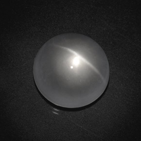 Quartz Œil de Chat Blanc clair naturelle Coupe roude, 8.93 ct, Transparent