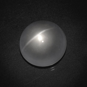 Quartz Œil de Chat Blanc clair naturelle Coupe roude, 8.93 ct, Transparent