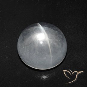 Quartz Œil de Chat Blanc clair naturelle Tour, 7.51 ct, Transparent
