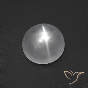 7.97ct Naturel Blanc clair Quartz Œil de Chat, Tour, Transparent