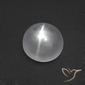 Quartz Œil de Chat Blanc clair naturelle Tour, 7.97 ct, Transparent