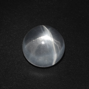 Quartz Œil de Chat Blanc naturelle Coupe roude, 5.50 ct, Transparent