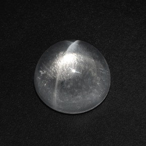 Quartz Œil de Chat Blanc naturelle Coupe roude, 6.23 ct, Transparent