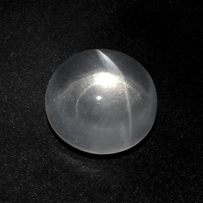 Quartz Œil de Chat Blanc naturelle Coupe roude, 6.60 ct, Transparent