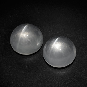 Achetez naturel ct blanc quartz cat's eye gems, coupe roude, en provenance inde chez gemselect. en stock, livraison internationale!