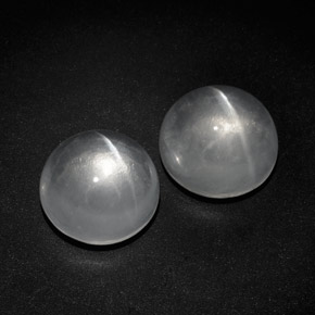 Achetez naturel ct blanc quartz cat's eye gems, coupe roude, en provenance inde chez gemselect. en stock, livraison internationale!