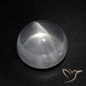 Quartz Œil de Chat Blanc clair naturelle Tour, 9.40 ct, Transparent